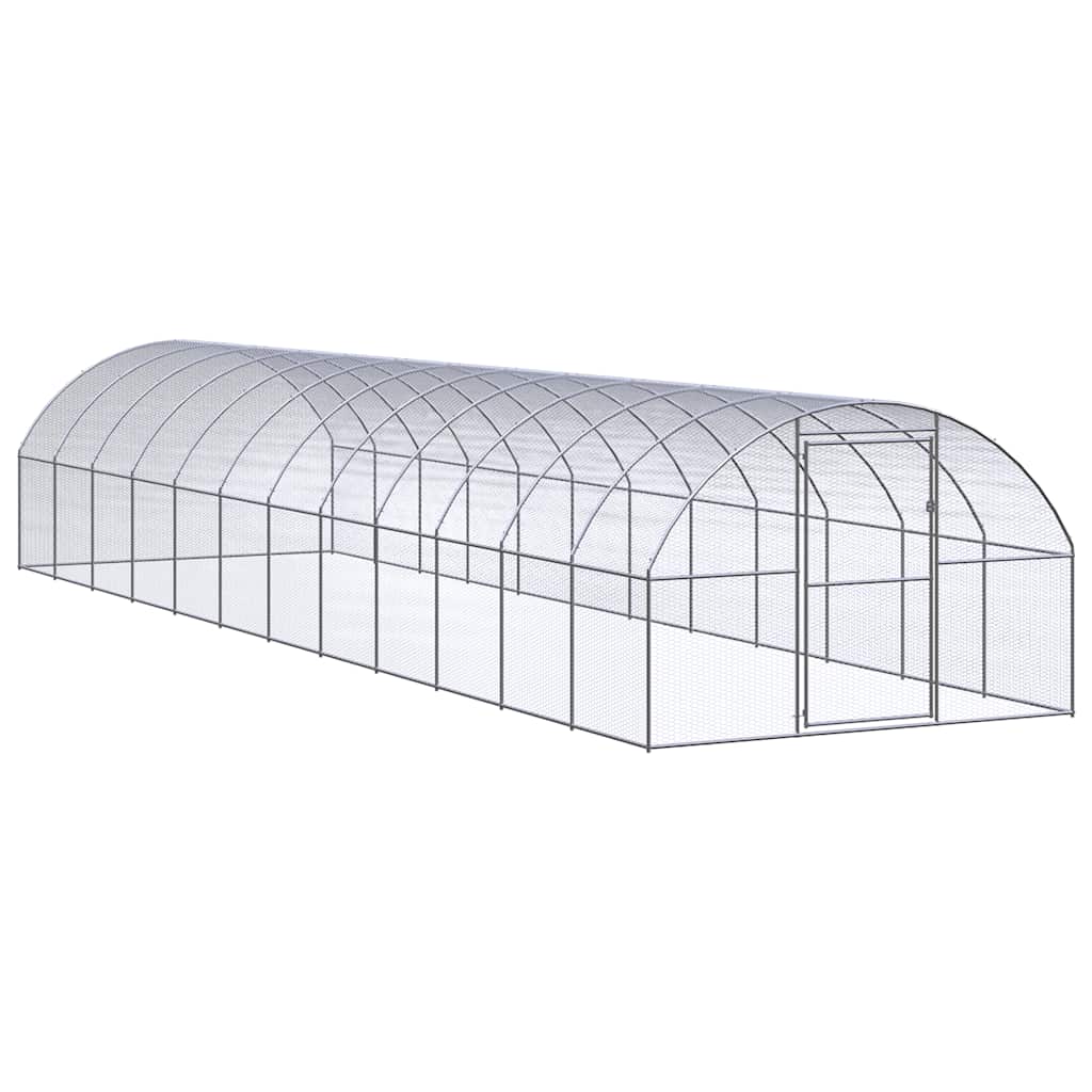 vidaXL Galinheiro de exterior 3x2x2 m aço galvanizado