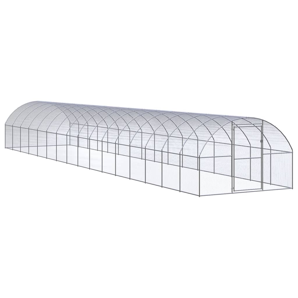vidaXL Galinheiro de exterior 3x2x2 m aço galvanizado