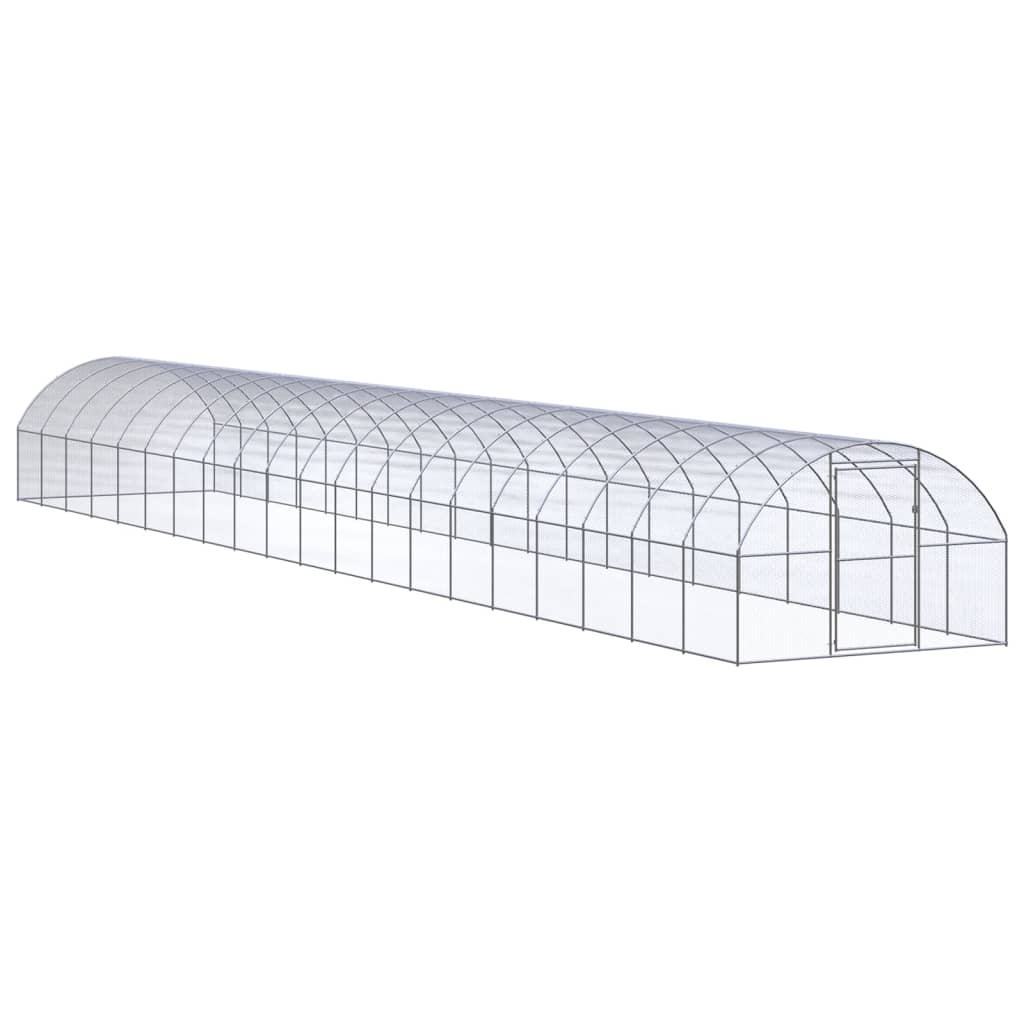 vidaXL Galinheiro de exterior 3x2x2 m aço galvanizado