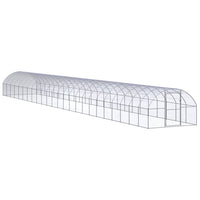vidaXL Galinheiro de exterior 3x2x2 m aço galvanizado