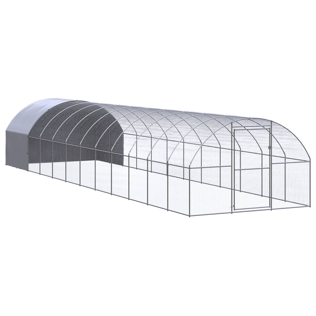 vidaXL Galinheiro de exterior 3x2x2 m aço galvanizado