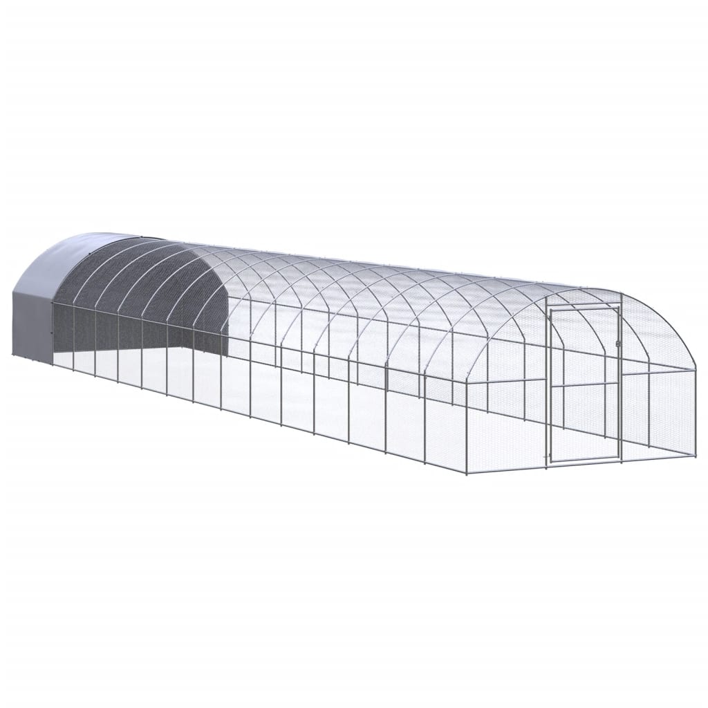 vidaXL Galinheiro de exterior 3x2x2 m aço galvanizado
