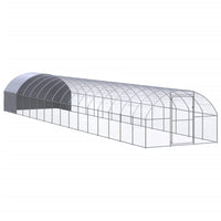 vidaXL Galinheiro de exterior 3x2x2 m aço galvanizado