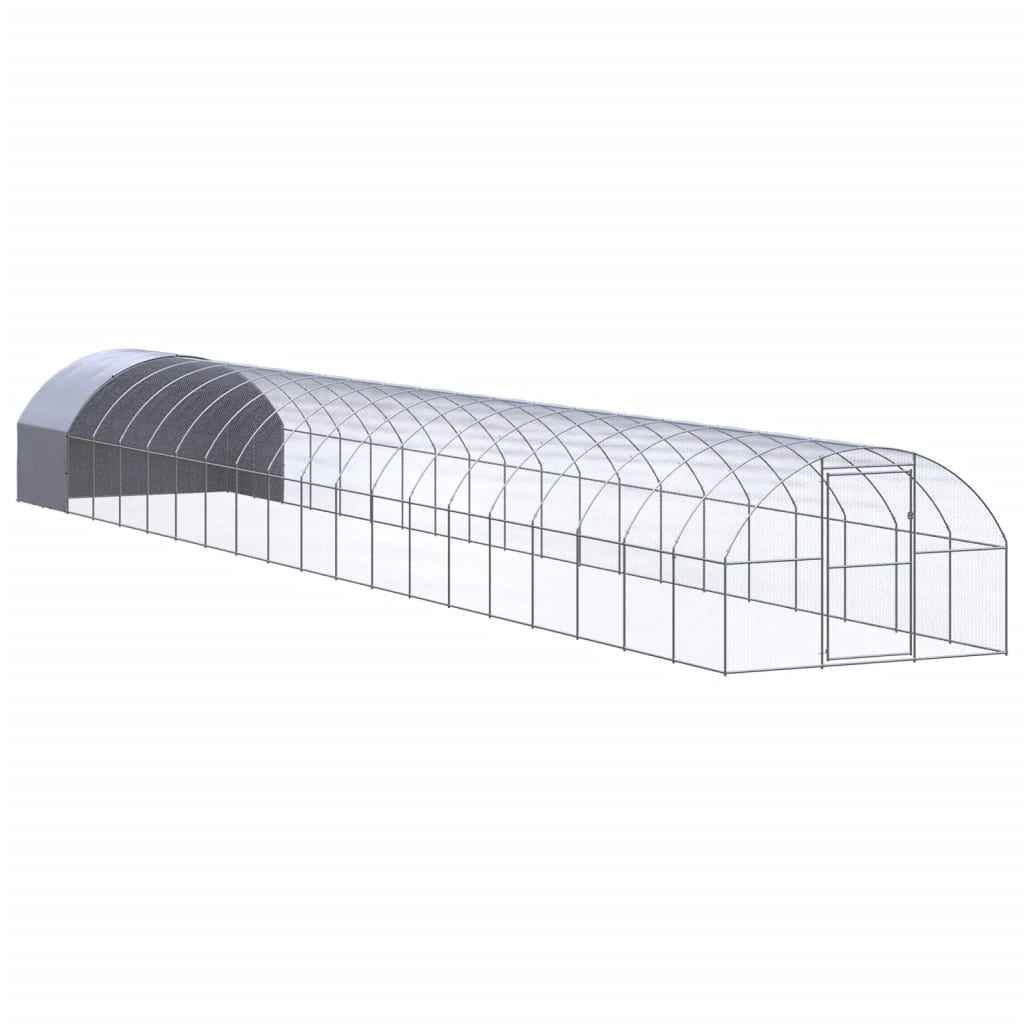 vidaXL Galinheiro de exterior 3x2x2 m aço galvanizado