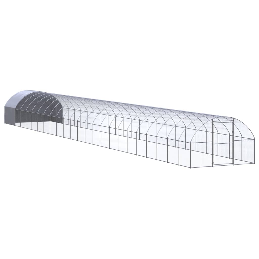 vidaXL Galinheiro de exterior 3x2x2 m aço galvanizado