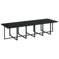 vidaXL 17 pcs conjunto jantar p/ jardim c/ almofadões vime PE preto