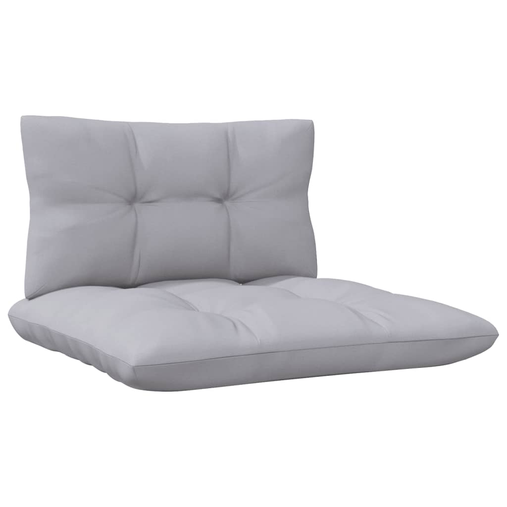 vidaXL 8 pcs conjunto lounge de jardim + almofadões cinza pinho