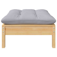 vidaXL 9 pcs conjunto lounge de jardim + almofadões cinza pinho maciço