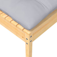 vidaXL 5 pcs conjunto lounge de jardim + almofadões cinza pinho maciço