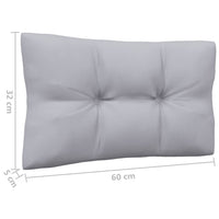 vidaXL 7 pcs conjunto lounge de jardim + almofadões cinza pinho maciço