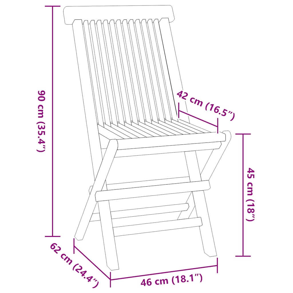vidaXL 5 pcs conjunto jantar dobrável p/ exterior madeira teca maciça
