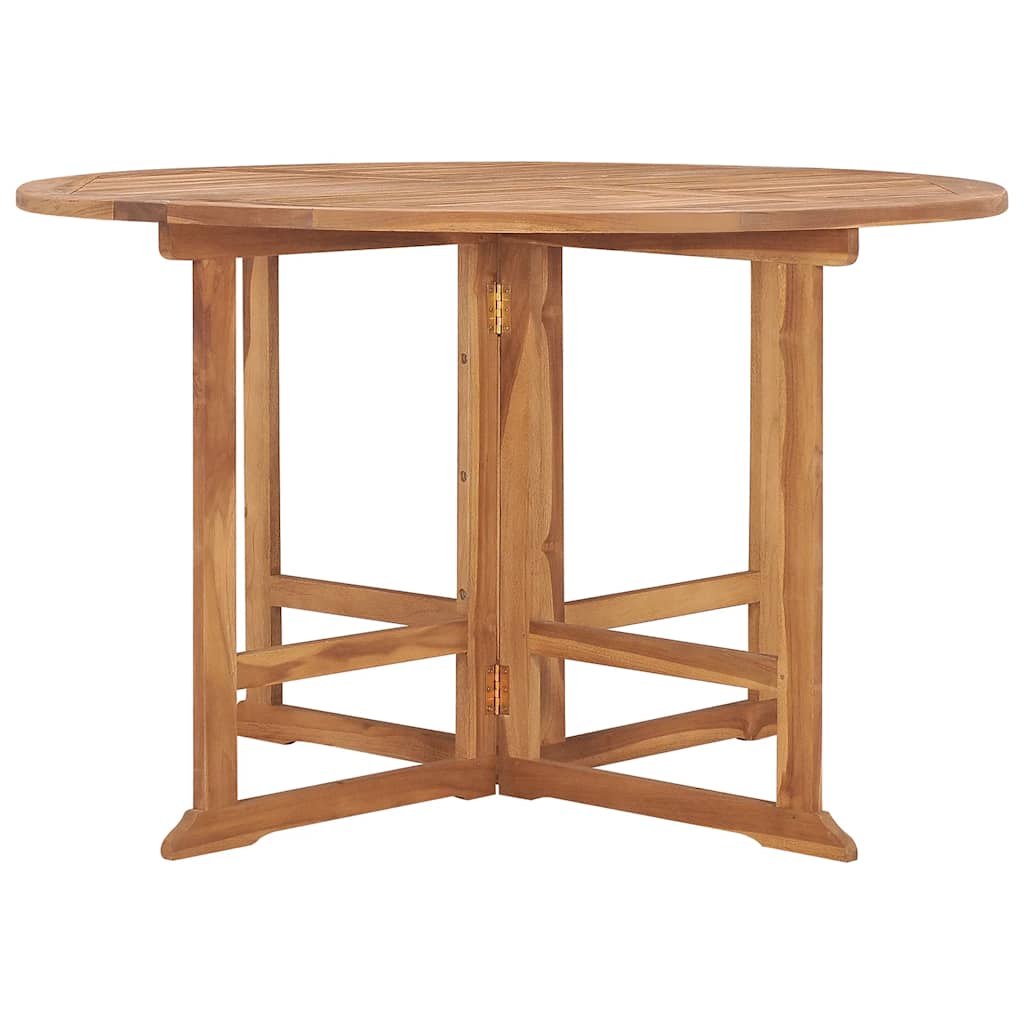vidaXL 5 pcs conjunto jantar dobrável p/ exterior madeira teca maciça