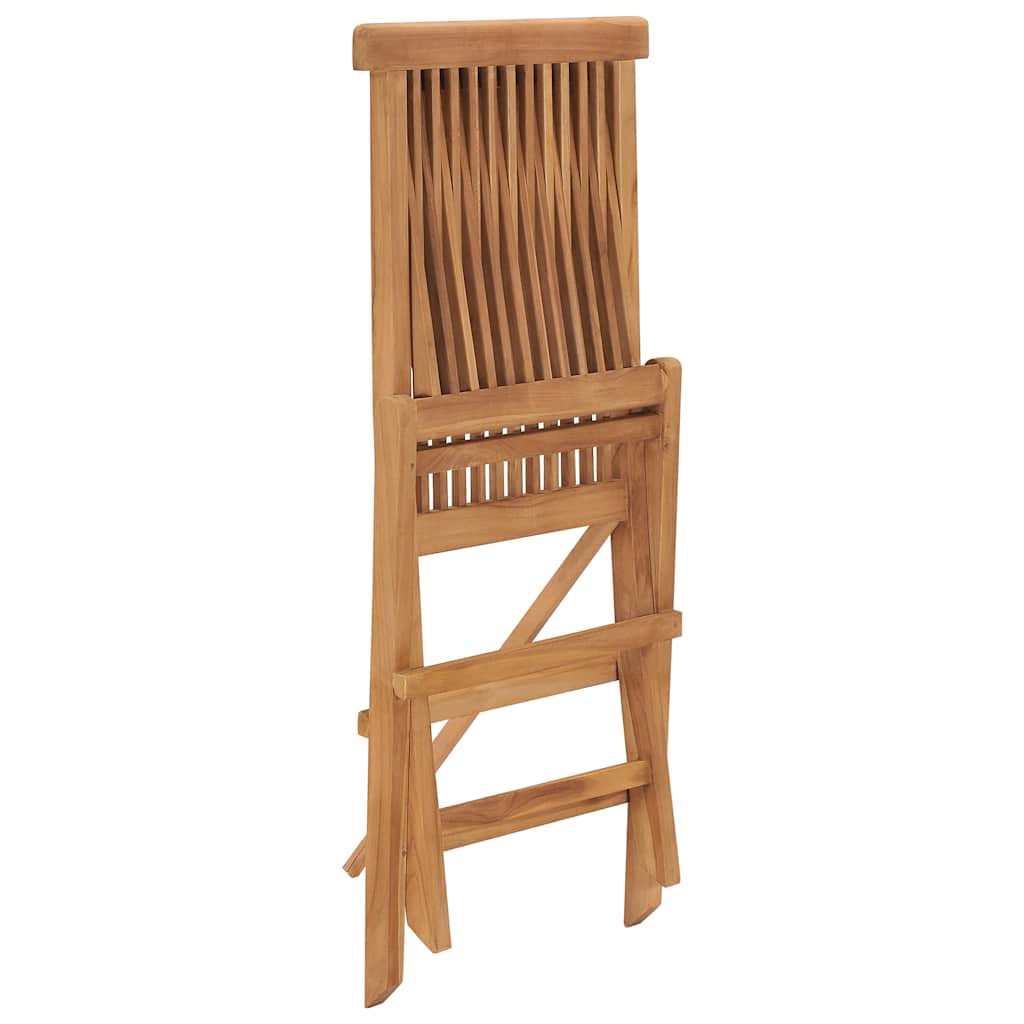 vidaXL 5 pcs conjunto jantar dobrável p/ exterior madeira teca maciça