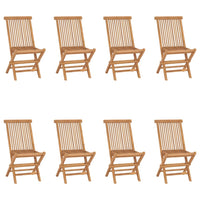 vidaXL Cadeiras de jardim dobráveis 6 pcs madeira de teca maciça