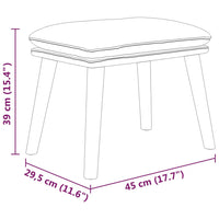 vidaXL Cadeira de descanso tecido cinzento-claro