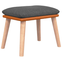 vidaXL Cadeira de baloiço com banco tecido cinzento-escuro