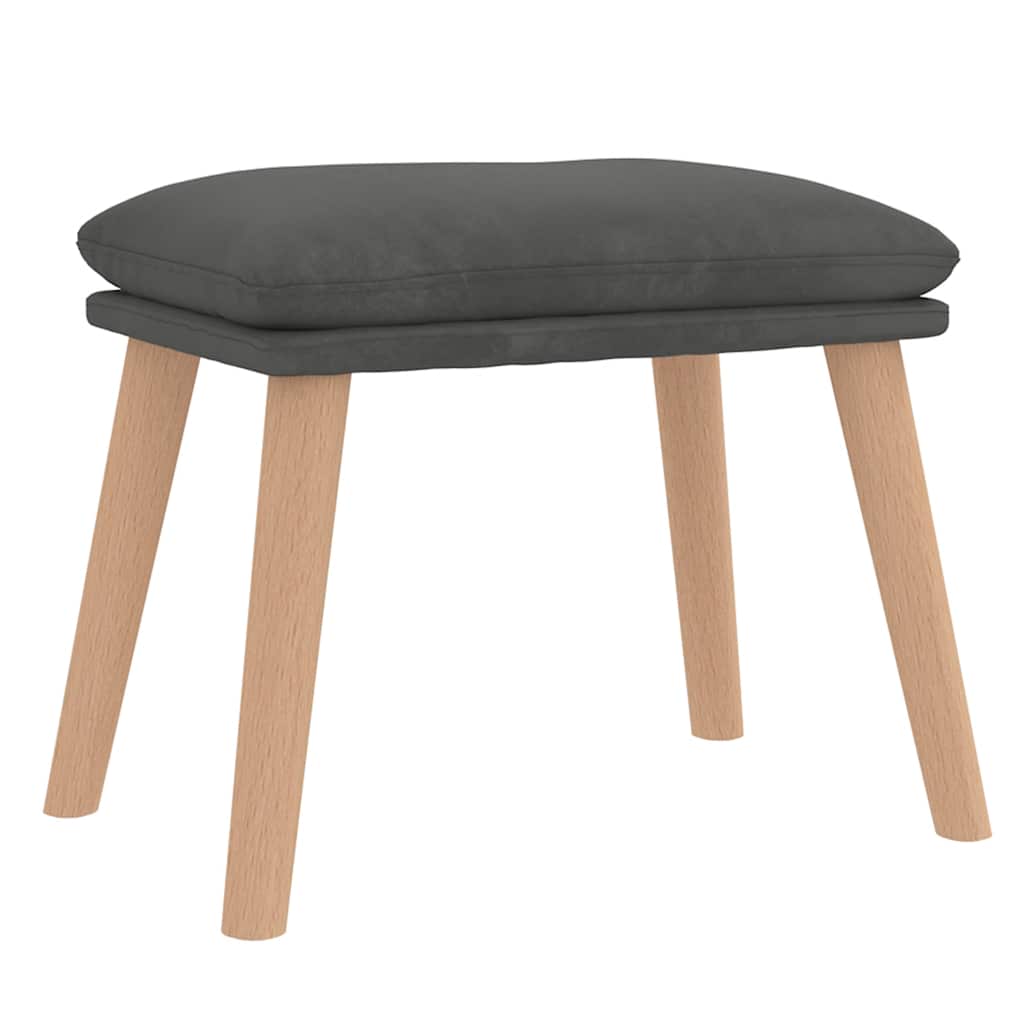 vidaXL Cadeira de descanso veludo cinzento-claro