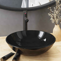 vidaXL Lavatório em vidro temperado, 42 cm, transparente