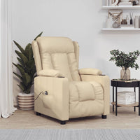 vidaXL Poltrona reclinável elétrica tecido cinzento-claro