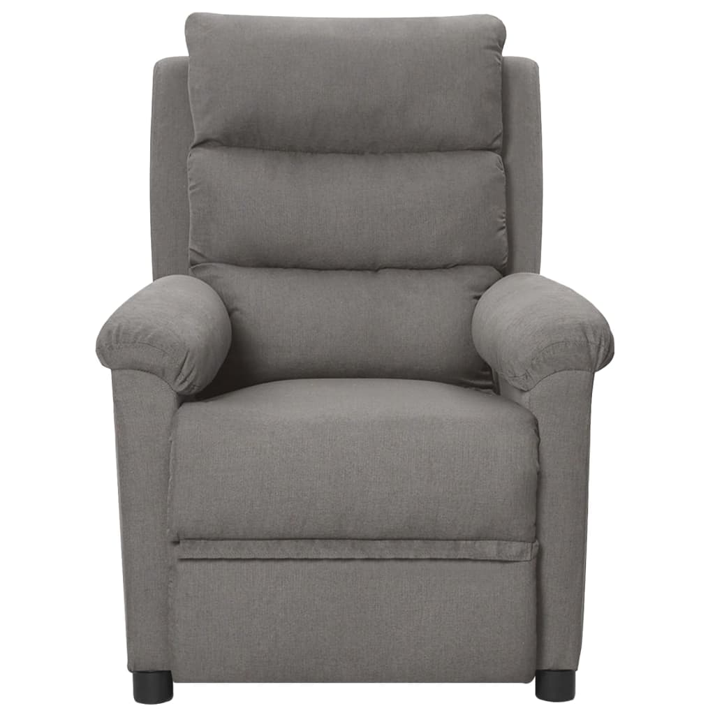 vidaXL Poltrona de massagens elétrica tecido cinza-escuro