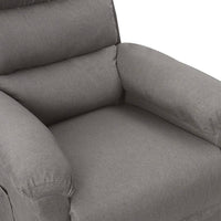 vidaXL Poltrona de massagens elétrica tecido cinza-escuro
