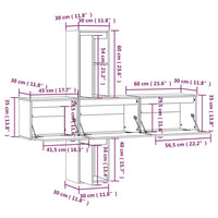 vidaXL Móveis de TV 5 pcs madeira de pinho maciça