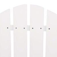 vidaXL Cadeiras jardim Adirondack + mesa centro madeira abeto branco
