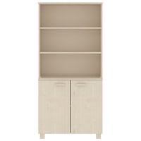 vidaXL Aparador alto HAMAR pinho maciço cinza-escuro