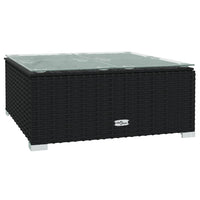 vidaXL 5 pcs conjunto lounge jardim c/ almofadões vime PE castanho