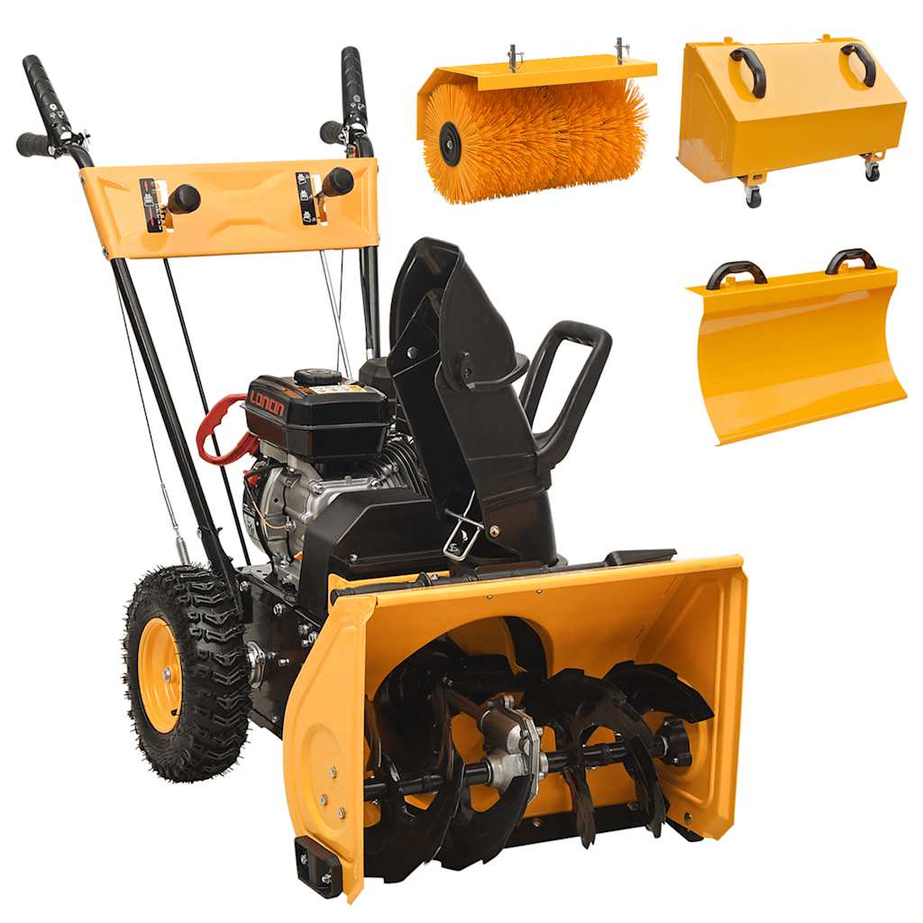 vidaXL Limpa-neve e varredor 2 em 1 a gasolina 6,5 CV