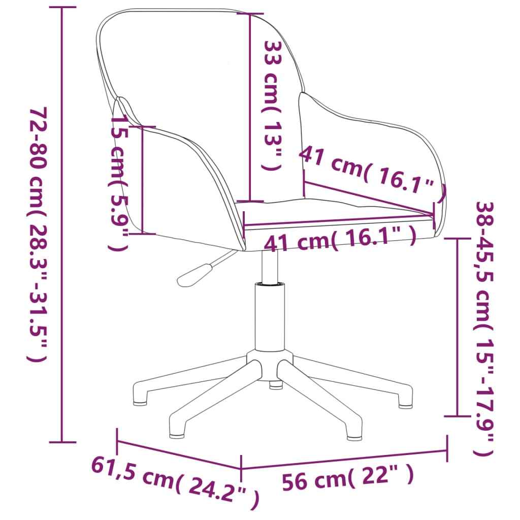 vidaXL Cadeiras de jantar giratórias 2 pcs veludo azul