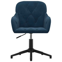 vidaXL Cadeiras de jantar giratórias 2 pcs veludo azul