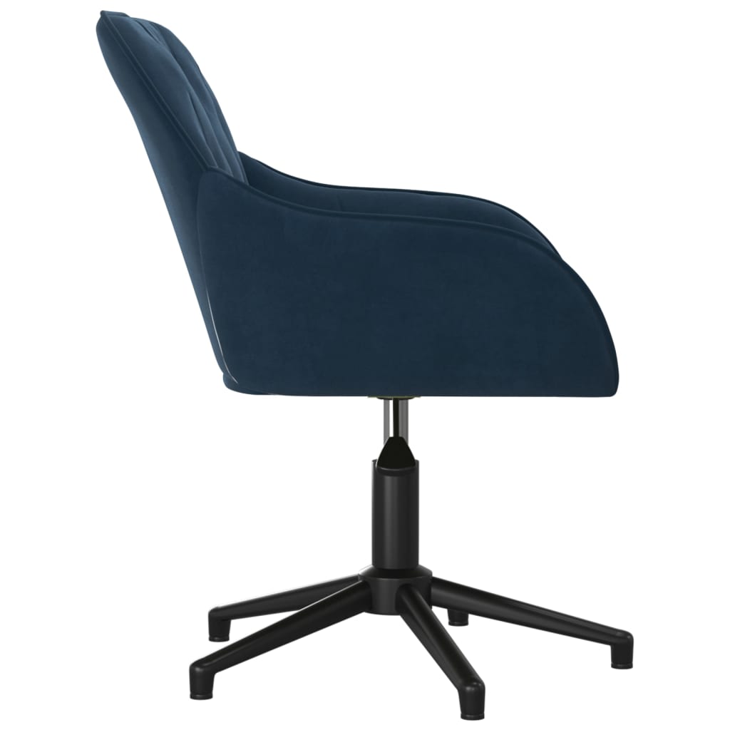 vidaXL Cadeiras de jantar giratórias 2 pcs veludo azul