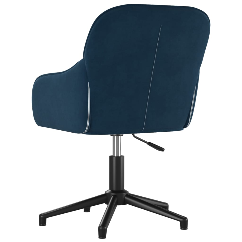 vidaXL Cadeiras de jantar giratórias 2 pcs veludo azul
