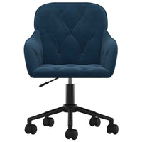 vidaXL Cadeiras de jantar giratórias 2 pcs veludo azul