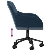 vidaXL Cadeiras de jantar giratórias 2 pcs veludo azul
