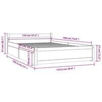 vidaXL Estrutura de cama com gavetas 135x190 cm casal