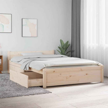 vidaXL Estrutura de cama com gavetas 135x190 cm casal