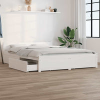 vidaXL Estrutura de cama com gavetas 135x190 cm casal