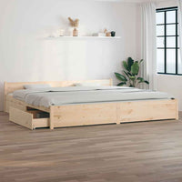 vidaXL Estrutura de cama com gavetas 135x190 cm casal