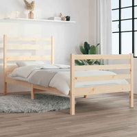 vidaXL Estrutura de cama 100x200 cm pinho maciço branco