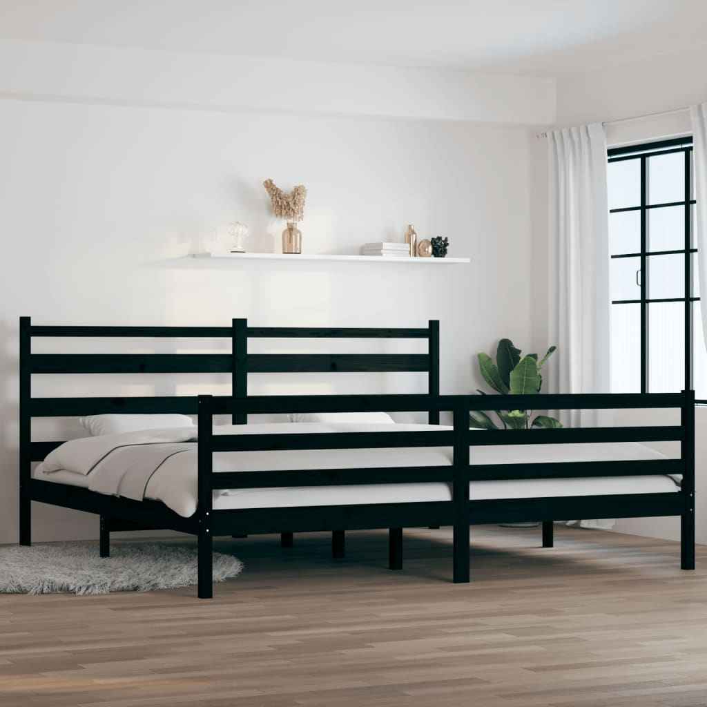 vidaXL Estrutura de cama 100x200 cm pinho maciço branco