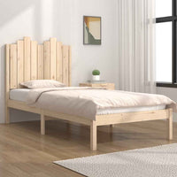 vidaXL Estrutura de cama pequena solteiro 75x190 cm pinho maciço preto