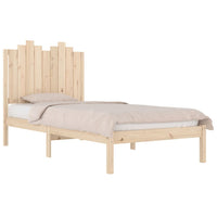 vidaXL Estrutura de cama casal 135x190 cm pinho maciço