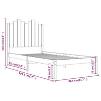 vidaXL Estrutura de cama casal 135x190 cm pinho maciço