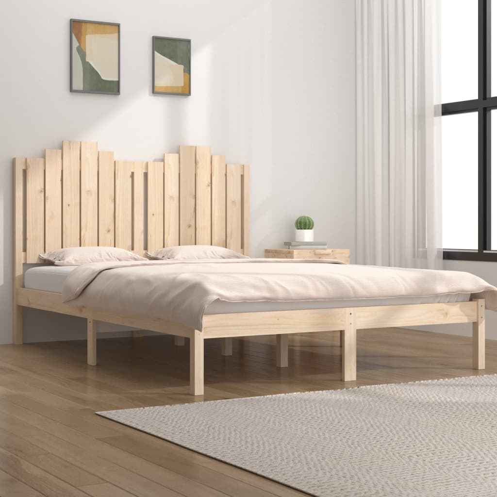vidaXL Estrutura de cama pequena solteiro 75x190 cm pinho maciço preto
