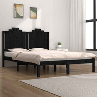 vidaXL Estrutura de cama pequena solteiro 75x190 cm pinho maciço preto