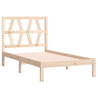 vidaXL Estrutura de cama pequena casal 120x190 cm pinho maciço