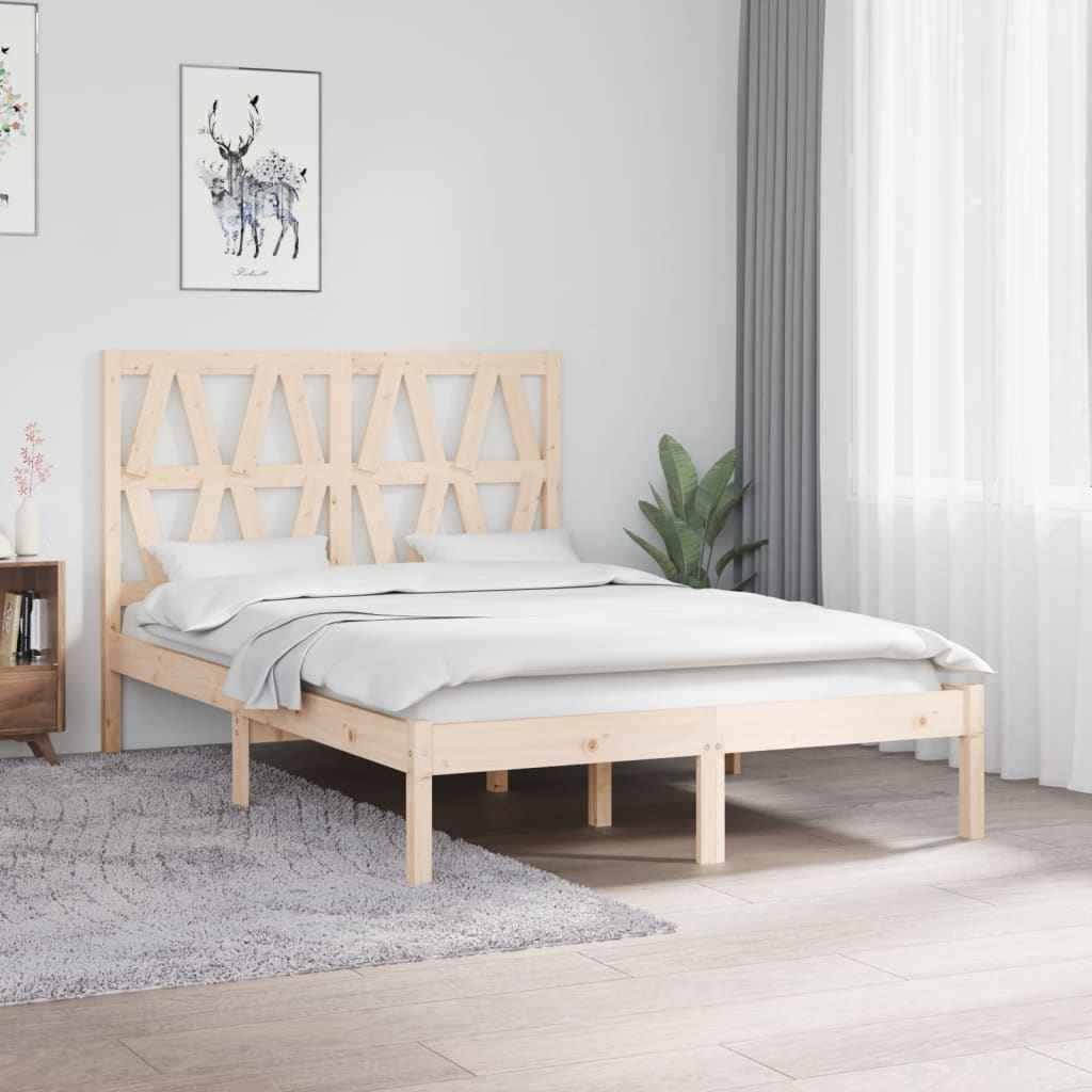 vidaXL Estrutura de cama pequena solteiro 75x190 cm pinho maciço preto
