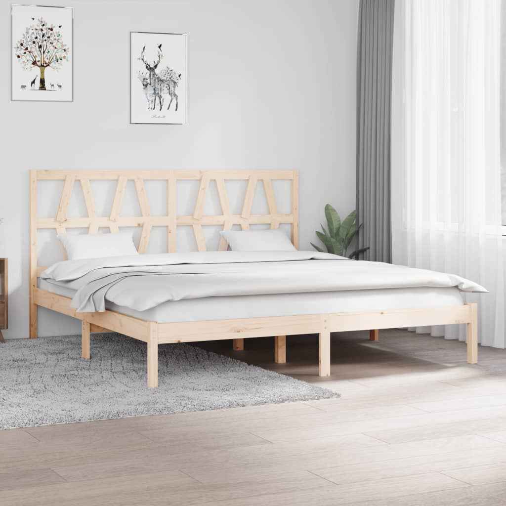 vidaXL Estrutura de cama pequena solteiro 75x190 cm pinho maciço preto